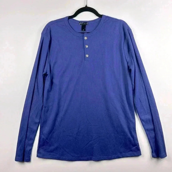 ENGLISH LAUNDRY SZ M LIGHTWEIGHT HENLEY PURPLE NWOT LONG SLEEVE CASUAL EASY CARE - Picture 1 of 5